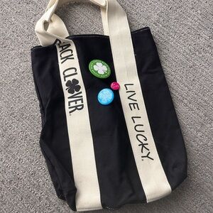 Black Clover Black and Cream Tote Bag